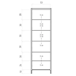Wohnen Wildeiche Vitrine in modernem Design - Laida