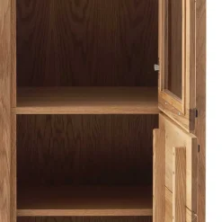 Wohnen Wildeiche Vitrine teilmassiv - Sophia