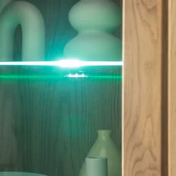 Wohnen Wildeiche Vitrine teilmassiv - Sophia