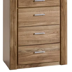 Wohnen Wildeiche Vitrinenschrank mit 3 Schubladen - Maila