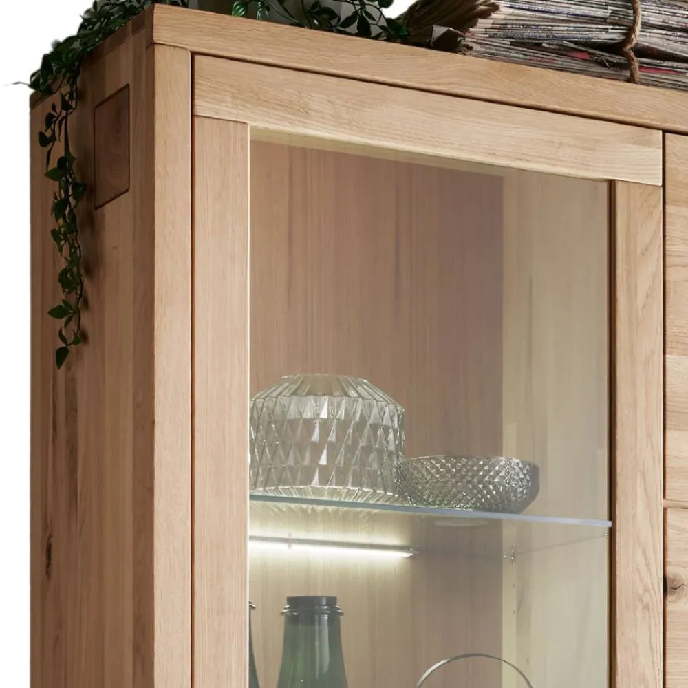 Wohnen Esszimmer-Vitrinen|Vitrinen*Wildeiche Vitrinenschrank 103 cm breit - Embleys