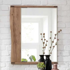 Wohnen Glasmöbel|Spiegel*Wildeiche Wandspiegel mit Baumkante - Konvava