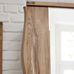 Wohnen Glasmöbel|Spiegel*Wildeiche Wandspiegel mit Baumkante - Konvava