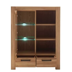 Wohnen Wohnwände|Wohnwand*Wildeiche Wohnwand Set teilmassiv - Sophia (vierteilig)