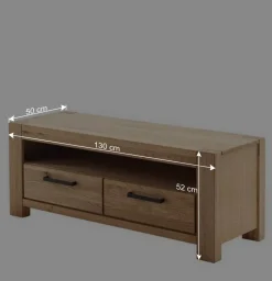 Wohnen Wohnwände|Wohnwand*Wildeiche Wohnwand Set teilmassiv - Sophia (vierteilig)