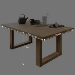 Wohnen Wohnzimmer Komplett*Wildeiche Wohnzimmermöbel Set massiv - Loitons (vierteilig)