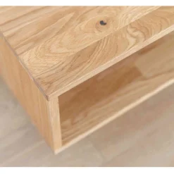 Wohnen Wildeiche Wohnzimmertisch auf Sockelgestell - Cocondar