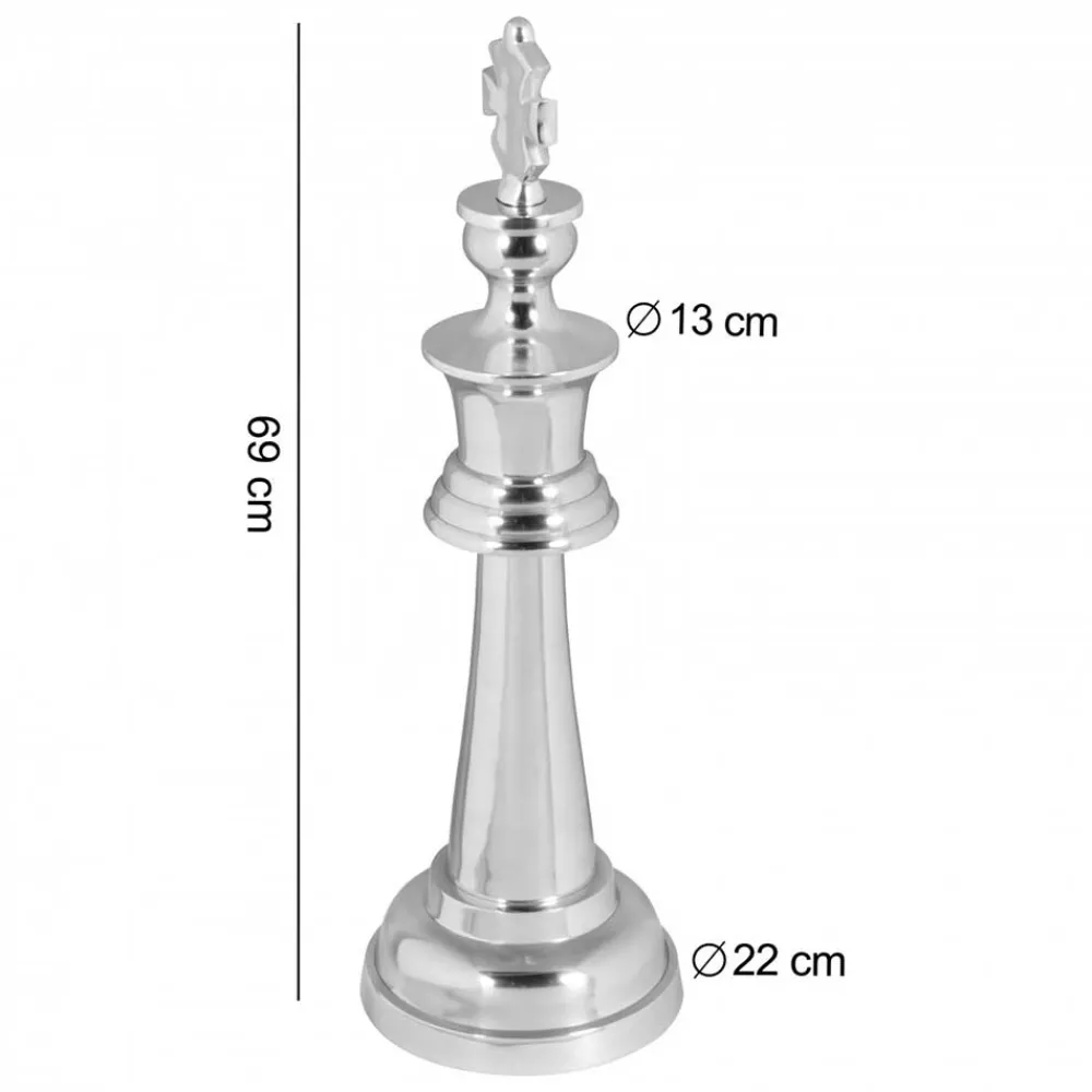 Wohnen Figuren Und Skulpturen*Wohndekoration Schachfigur König aus Aluminium - Giorgio