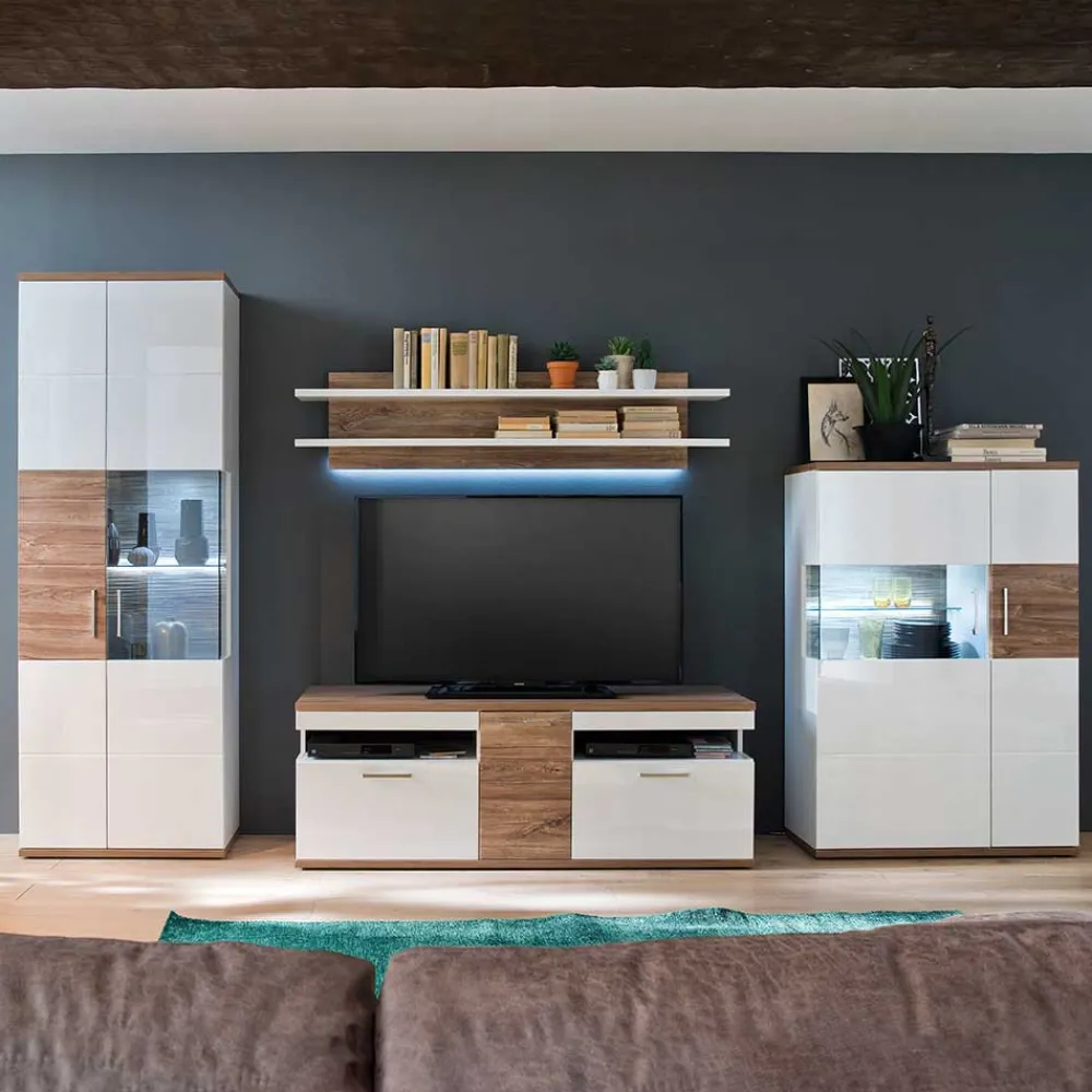 Wohnen Wohnkombination 330 cm breit - Icadro (vierteilig)