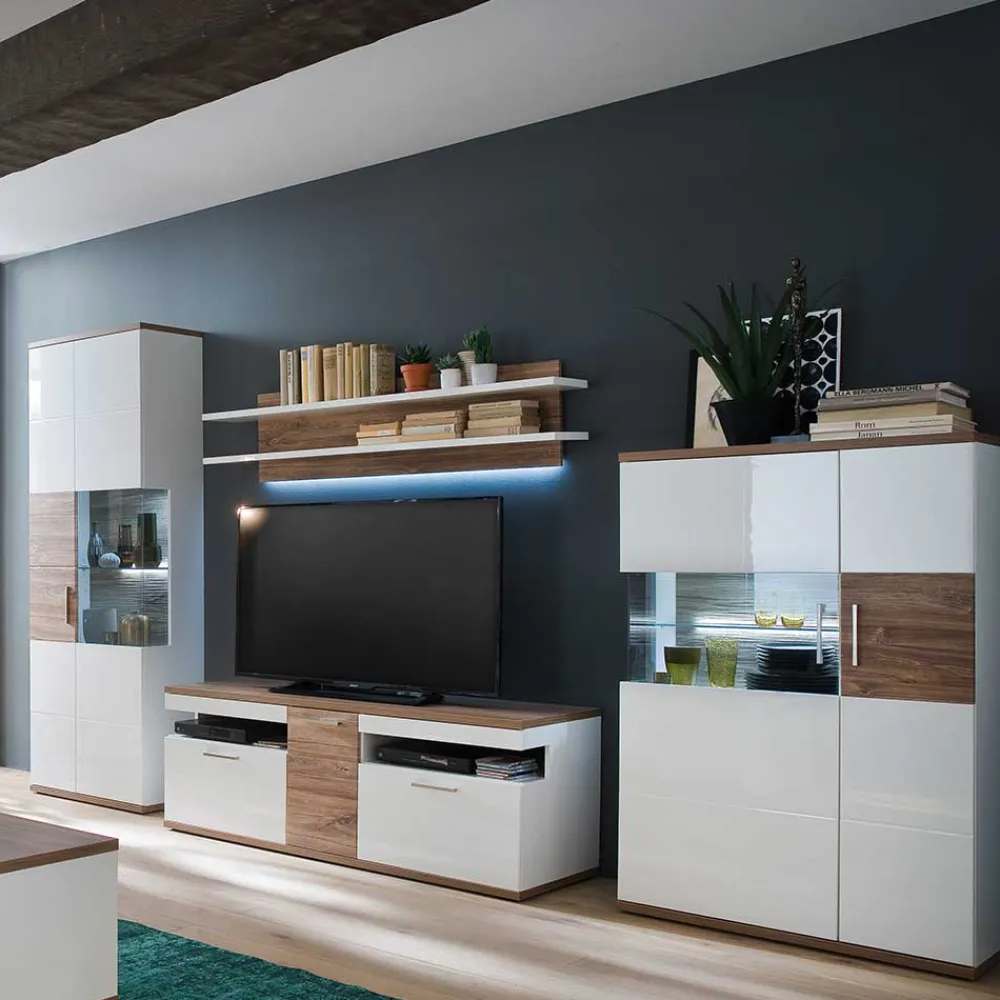 Wohnen Wohnkombination 330 cm breit - Icadro (vierteilig)