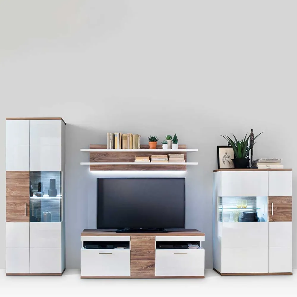 Wohnen Wohnkombination 330 cm breit - Icadro (vierteilig)