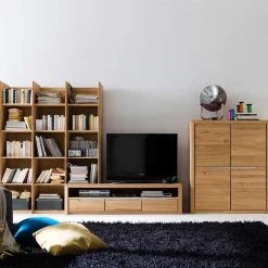 Wohnen Wohnkombination Croconia aus Wildeiche Massivholz (dreiteilig)