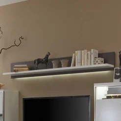 Wohnen Wohnkombination Tacroma in Hochglanz Weiß (vierteilig)