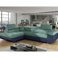 Wohnen Schlafsofas*Wohnlandschaft in Blau und Grün - Seda