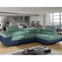 Wohnen Schlafsofas*Wohnlandschaft in Blau und Grün - Seda