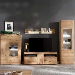 Wohnen Wohnmöbel aus Eiche Massivholz - Destal (vierteilig)