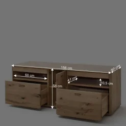 Wohnen Wohnmöbel aus Eiche Massivholz - Destal (vierteilig)