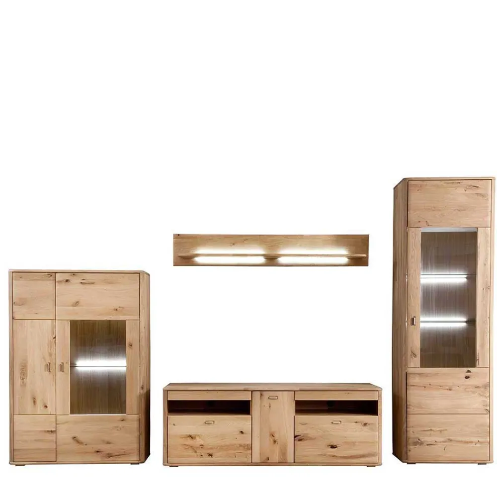 Wohnen Wohnmöbel aus Eiche Massivholz - Destal (vierteilig)