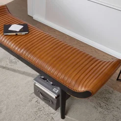 Wohnen Braune Möbel|Bettbänke*Wohnraum Designbank aus echtem Leder - Yagov