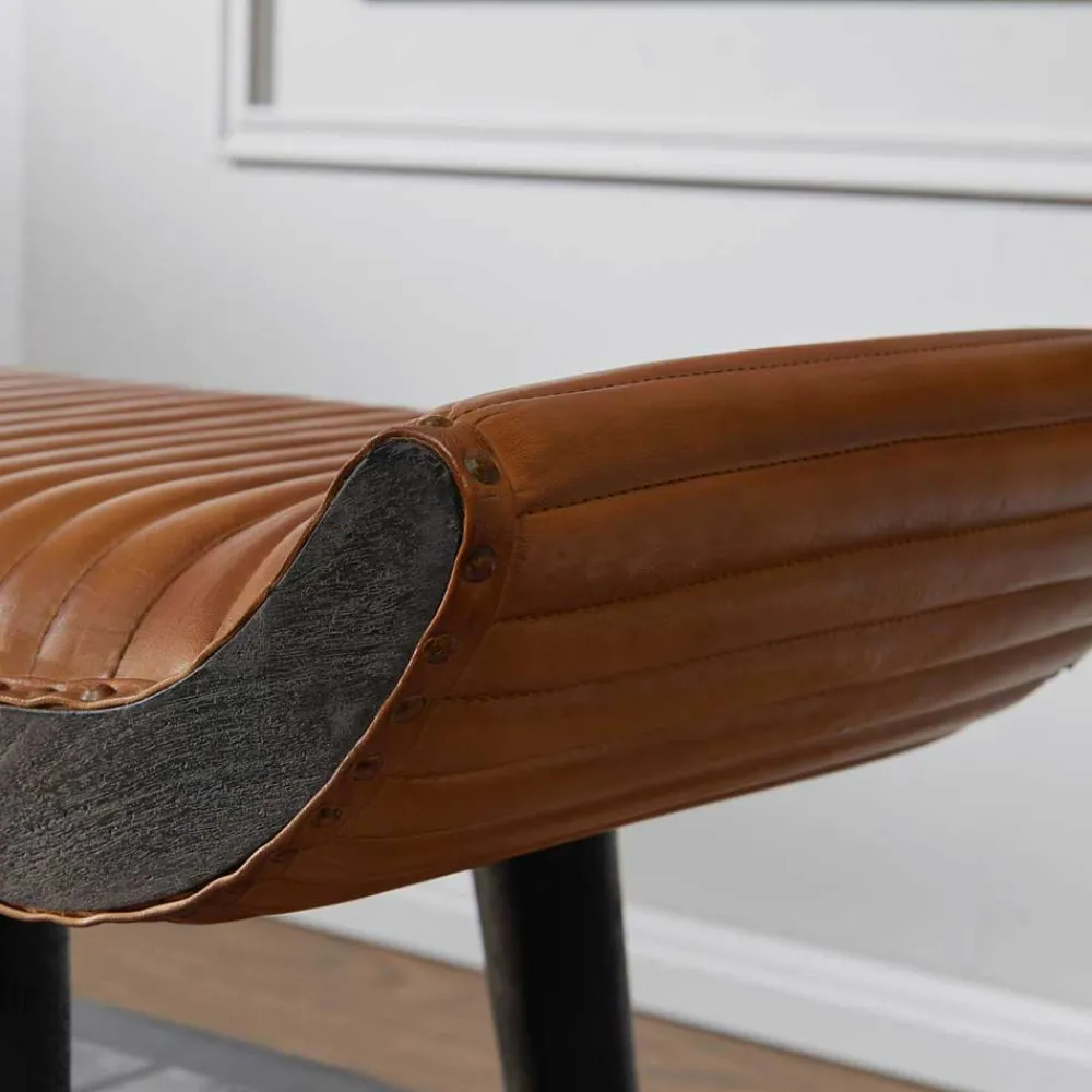 Wohnen Braune Möbel|Bettbänke*Wohnraum Designbank aus echtem Leder - Yagov