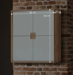 Wohnen Wohnraum Hängeschrank in Weiß & Eiche - Julecas