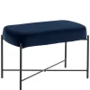 Wohnen Küchenbänke|Esszimmerbänke*Wohnraum Sitzbank in Blau Samt - Isika