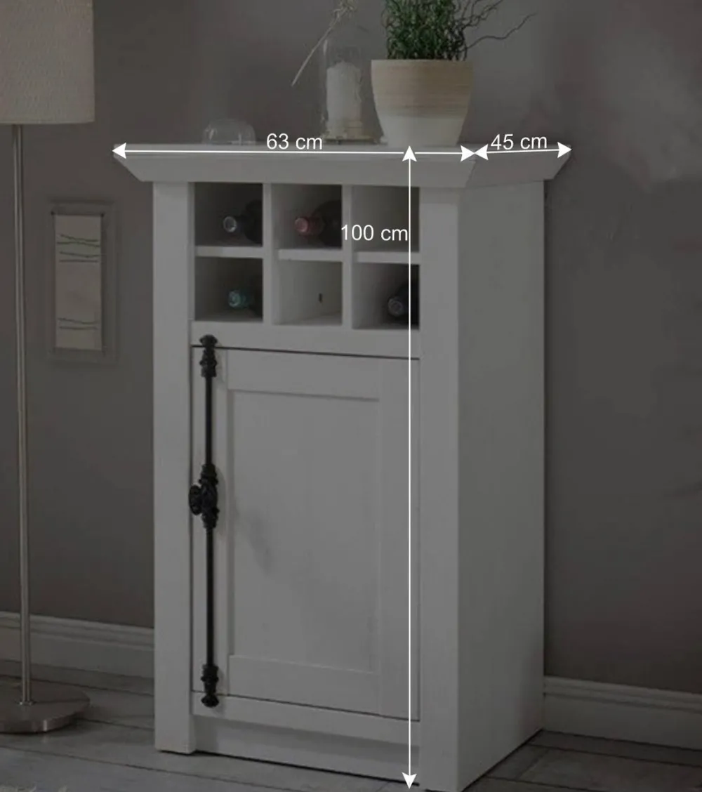 Wohnen Wohnwände|Wohnwand*Wohnwand Chelles im Landhausstil (vierteilig)