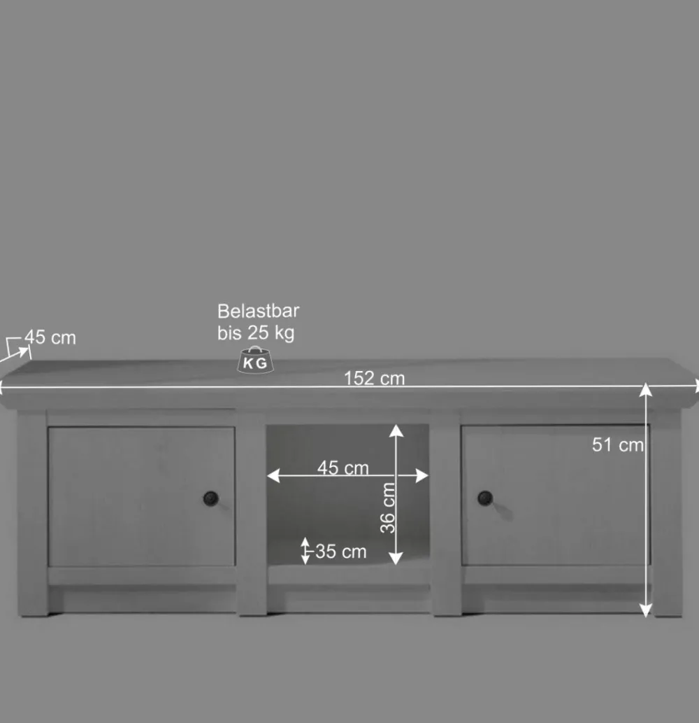 Wohnen Wohnwände|Wohnwand*Wohnwand Chelles im Landhausstil (vierteilig)