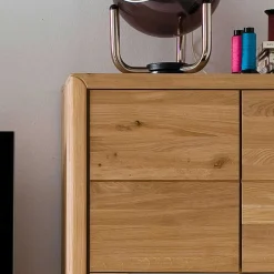 Wohnen Wohnwände|Wohnwand*Wohnwand Croconia aus Wildeiche Massivholz (dreiteilig)