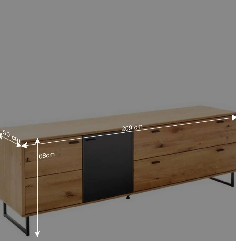 Wohnen Wohnwand für Wohnzimmer Set - Flacona (dreiteilig)