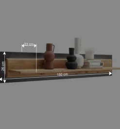 Wohnen Wohnwand für Wohnzimmer Set - Flacona (dreiteilig)