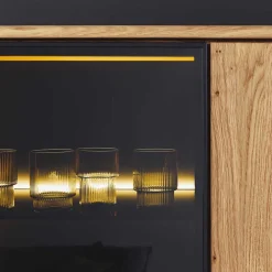 Wohnen Wohnwand für Wohnzimmer Set - Flacona (dreiteilig)