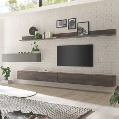 Wohnen Wohnwand Hängeschränke und Wandboards im Set - Mundo (fünfteilig)