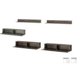 Wohnen Wohnwand Hängeschränke und Wandboards im Set - Mundo (fünfteilig)