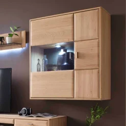 Wohnen Wohnzimmerschränke|Vitrinen*Wohnwand Hängevitrine in Eiche Bianco - Vernella