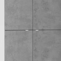 Wohnen Wohnwände|Wohnwand*Wohnwand in Beton Optik & Weiß HG - Narandu (dreiteilig)