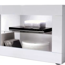 Wohnen Wohnwände|Wohnwand*Wohnwand in Beton Optik & Weiß HG - Narandu (dreiteilig)