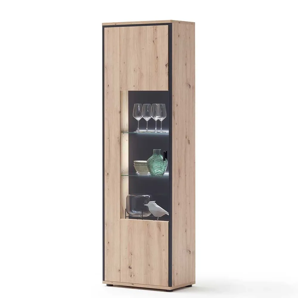 Wohnen Wohnwand in Eicheoptik - Nikdus (vierteilig)