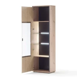 Wohnen Wohnwand in Eicheoptik - Nikdus (vierteilig)