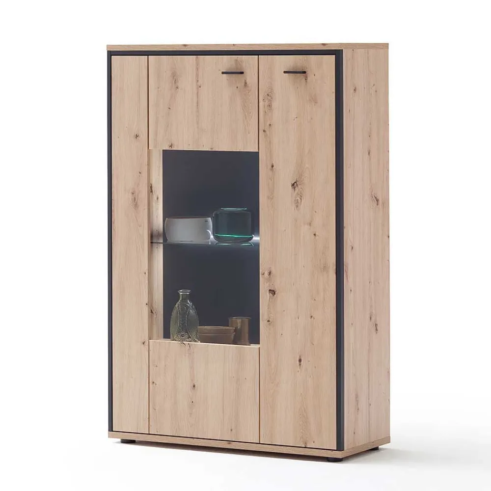 Wohnen Wohnwand in Eicheoptik - Nikdus (vierteilig)