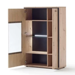 Wohnen Wohnwand in Eicheoptik - Nikdus (vierteilig)