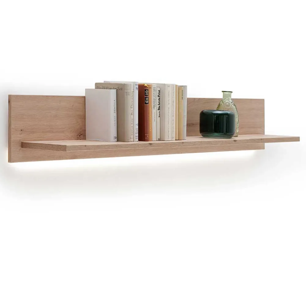 Wohnen Wohnwand in Eicheoptik - Nikdus (vierteilig)