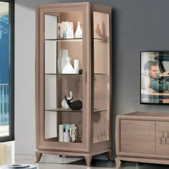 Wohnen Wohnwand in Esche Dunkel - Lacruzira (dreiteilig)