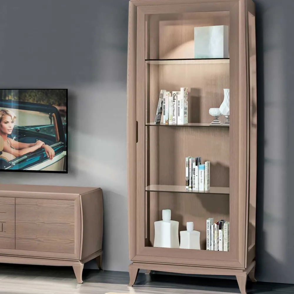 Wohnen Wohnwand in Esche Dunkel - Lacruzira (dreiteilig)