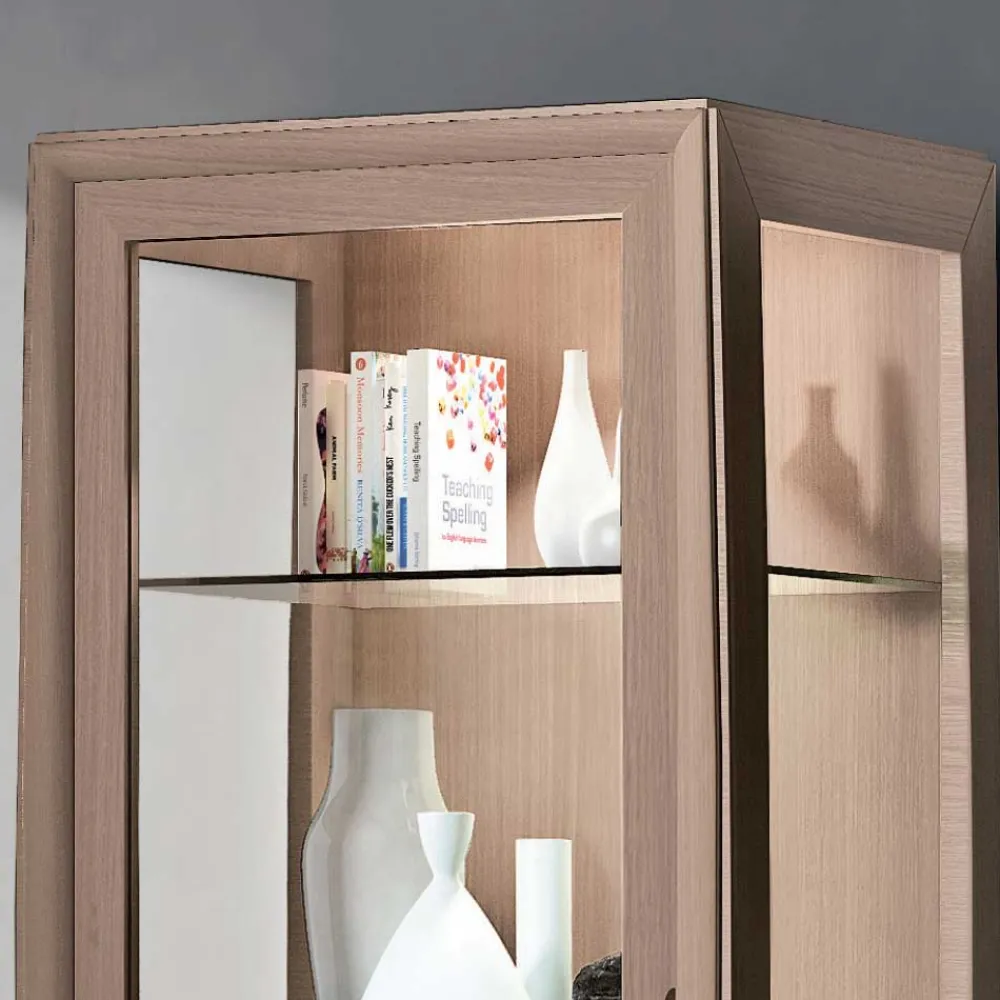 Wohnen Wohnwand in Esche Dunkel - Lacruzira (dreiteilig)