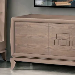 Wohnen Wohnwand in Esche Dunkel - Lacruzira (dreiteilig)