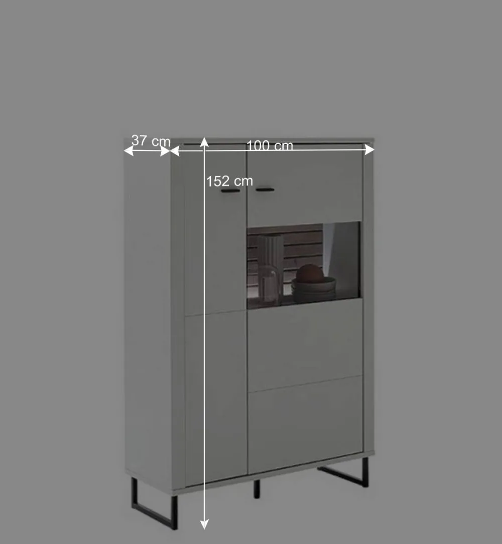 Wohnen Wohnwand in Weiß mit Wildeiche - Varzino (dreiteilig)