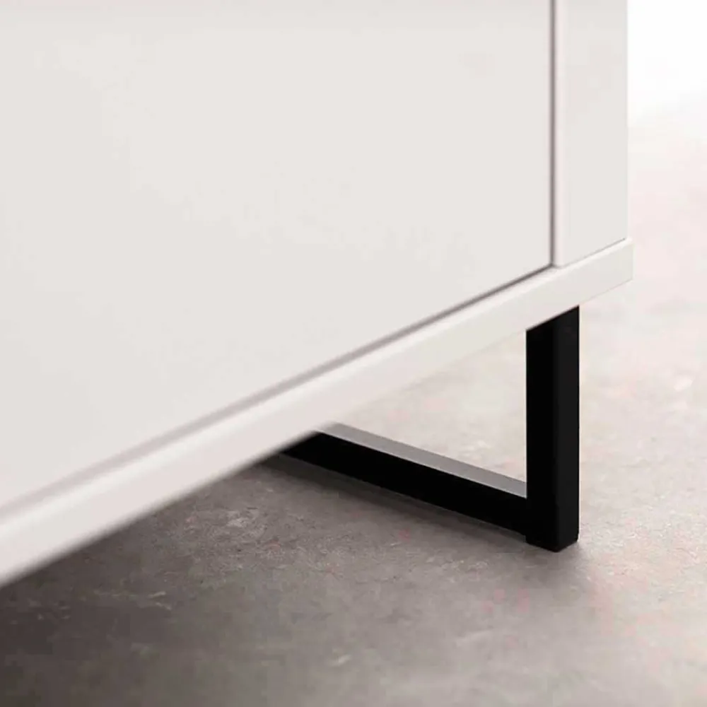 Wohnen Wohnwand in Weiß mit Wildeiche - Varzino (dreiteilig)