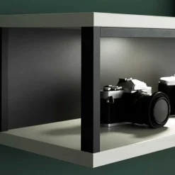 Wohnen Wohnwand in Weiß und Schwarzgrau - Loazin (dreiteilig)