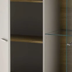 Wohnen Wohnwand Kombination in Hellgrau & Zinneiche - Lioscas (dreiteilig)